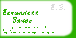 bernadett banos business card